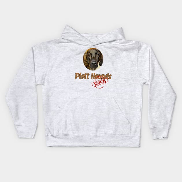 Plott Hounds Rock! Kids Hoodie by Naves